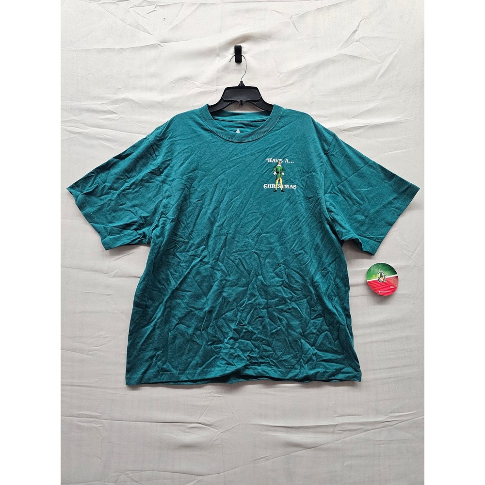 Elf Movie Buddy The Elf‎ Have A Christmas Teal Graphic T-Shirt Mens XXL New